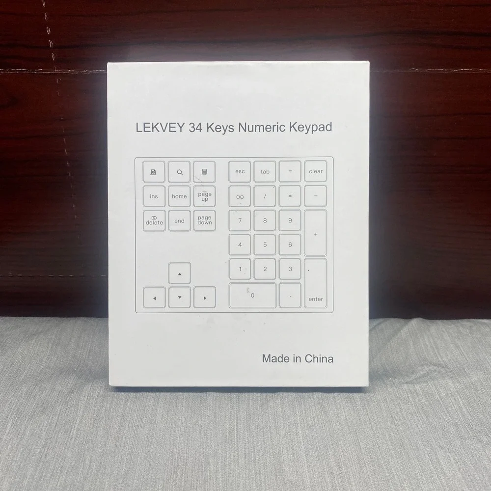 NEW Wireless Number Pad 34 Keys Space Gray 10 Key Lekvey Black Numeric‎ Keypad